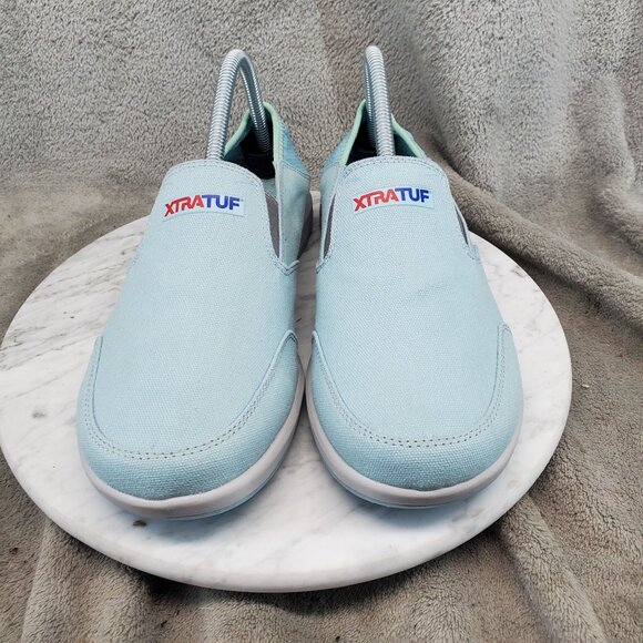 Xtra Tuf Shoes Womens Size 10 Light Blue Canvas Sheng Fu Slip On Sneaker - Picture 5 of 10